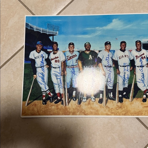 500 home run hitter autographed litho (11) mantle - Picture 5 of 5